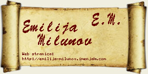 Emilija Milunov vizit kartica